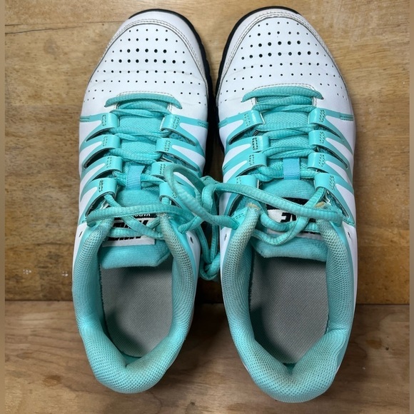 Nike Vapor Court Womens Sz 7.5 Tennis Shoes Sneakers White Turquoises 631713-103 - Picture 6 of 8